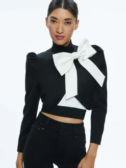 Addison Bow Collar Cropped Jacket
