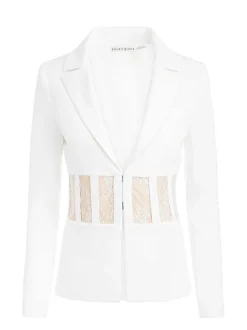 Alexia Fitted Sheer Corset Blazer