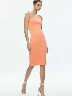 Alina Looped Straps Midi Dress