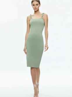 Alina Looped Straps Midi Dress