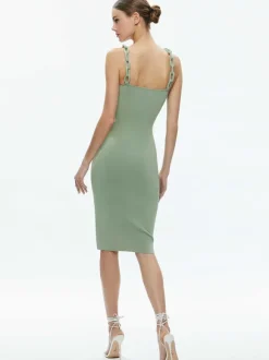 Alina Looped Straps Midi Dress