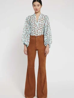 Brent High Waisted Suede Pant