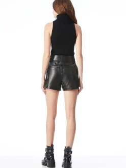 Cady High Waisted Leather Short