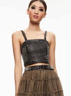 Ceresi Chain Strap Studded Top
