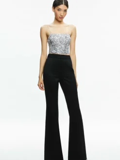 Ceresi Sequin Bandeau Crop Top + Maeve Sequin Slip Skirt