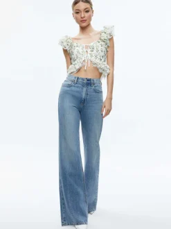Charline Ruffle Cropped Top