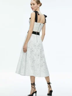 Clara Bow Strap Bustier Crop Top + Earla Lace Midi Skirt
