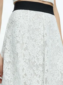 Clara Bow Strap Bustier Crop Top + Earla Lace Midi Skirt