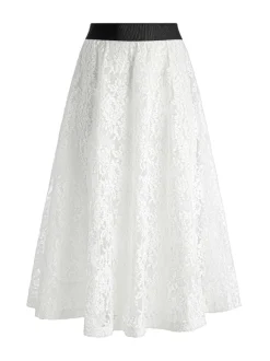 Clara Bow Strap Bustier Crop Top + Earla Lace Midi Skirt