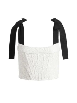 Clara Bow Strap Bustier Crop Top