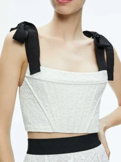 Clara Bow Strap Bustier Crop Top
