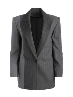 Colley Notch Collar Blazer + Conry Pleated Cuff Short