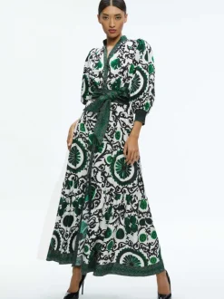 Cora Volume Tiered Shirt Dress