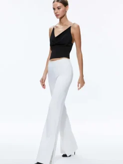 Coral Crystal Strap Cowl Neck Top