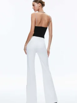 Coral Crystal Strap Cowl Neck Top