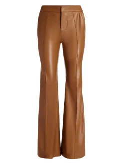 Danette Vegan Leather Split Hem Trousers