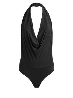Dani Halter Deep Cowl Neck Bodysuit
