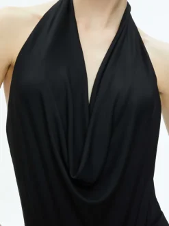 Dani Halter Deep Cowl Neck Bodysuit