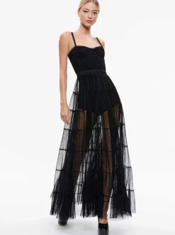 Deena Pleated Maxi Dress With Hot Pant
