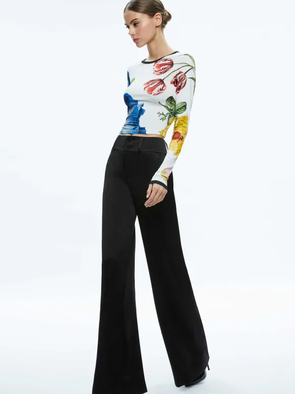 Delaina Long Sleeve Cropped Top