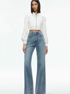 Della Cropped Vegan Leather Jacket