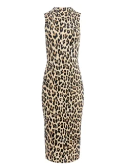 Delora Fitted Mock Neck Dress