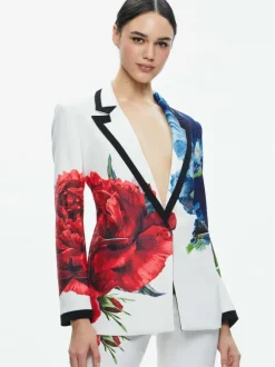 Denny Notch Collar Boyfriend Blazer + Livi Mid Rise Trouser