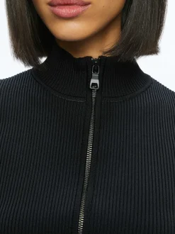 Dorris Ribbed Zip Up Cardigan