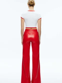 Dylan High Waisted Vegan Leather Wide Leg Pant