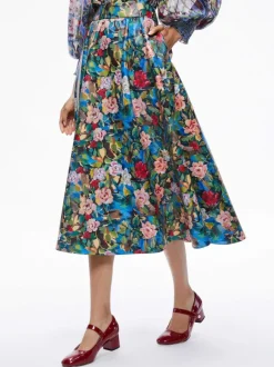 Earla Vegan Leather Flare Skirt