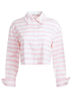 Finely Cropped Oversized Button Down Shirt