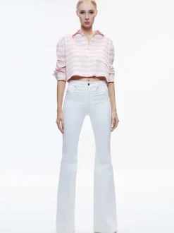 Finely Cropped Oversized Button Down Shirt