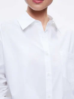 Finely Cropped Oversized Button Down Shirt