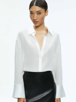 Finely Open Back Button Down