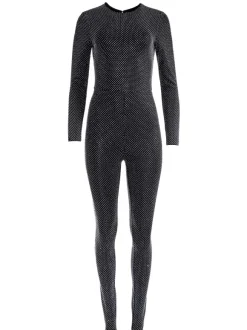 Freddie Crewneck Embellished Catsuit