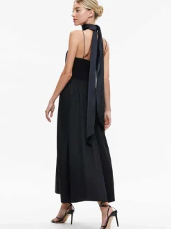 Glynis Spaghetti Strap Scarf Midi Dress