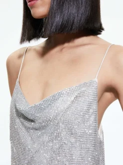 Harmon Crystal Chainmail Slip Tank