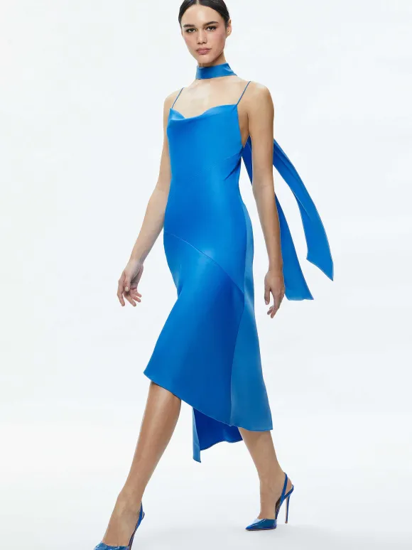 Harmony Asymmetrical Slip Scarf Dress