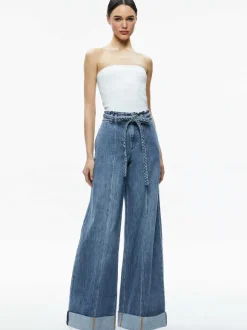 Harriet Wide Leg High Rise Paperbag Jean