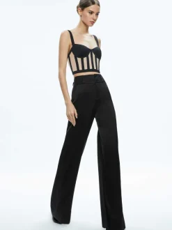 Helene Striped Bustier Top