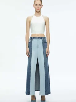 Jaymee Vegan Leather Cropped Halter Top