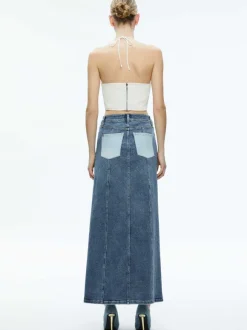 Jaymee Vegan Leather Cropped Halter Top