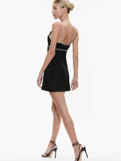 Julienne Embellished V-Neck Mini Dress