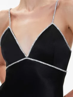 Julienne Embellished V-Neck Mini Dress
