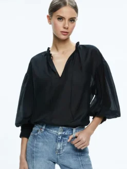 Julius Voluminous Blouson Sleeve Blouse