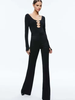 Kalena Scoop Neck Cutout Bodysuit