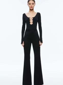 Kalena Scoop Neck Cutout Bodysuit