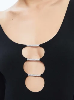 Kalena Scoop Neck Cutout Bodysuit