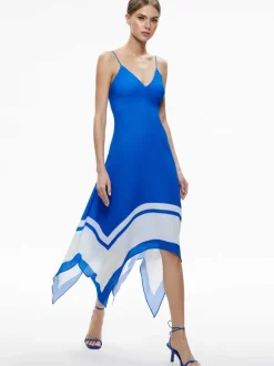 Kayson V-Neck Handkerchief Hem Dress
