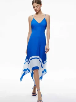Kayson V-Neck Handkerchief Hem Dress